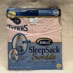 Halo SleepSack Swaddle Pink Wearable Baby Blanket 6-12‎ lbs Tennessee Titans NEW